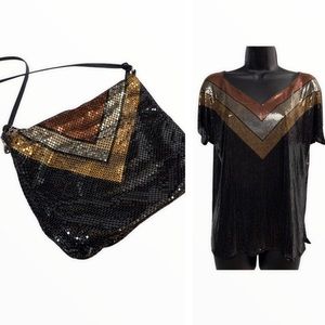 Whiting & Davis Vintage Authentic Whiting & Davis Metallic Color Block NWOT